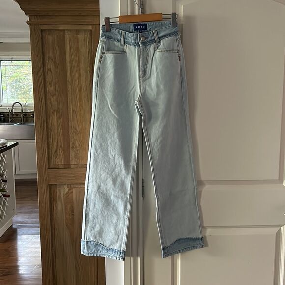 🎀 NEW SSENSE Ader error Innersy deconstructed straight leg jeans 26 - Picture 3 of 13